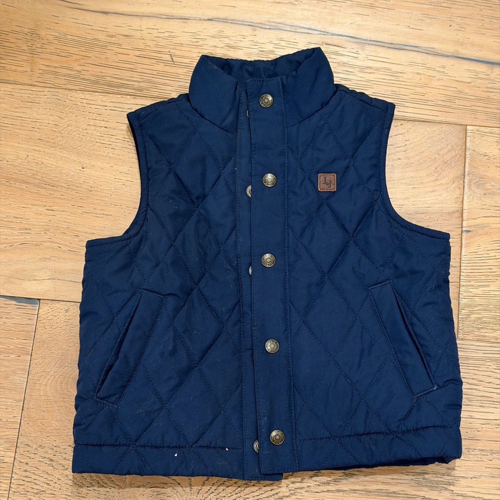 Janie and Jack Navy Quilted Vest
